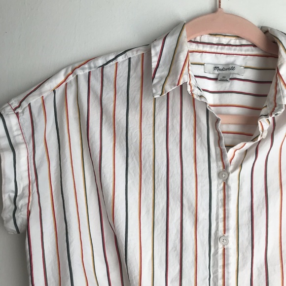 MADEWELL Central shirt in Sadie Stripe. - Picture 6 of 8